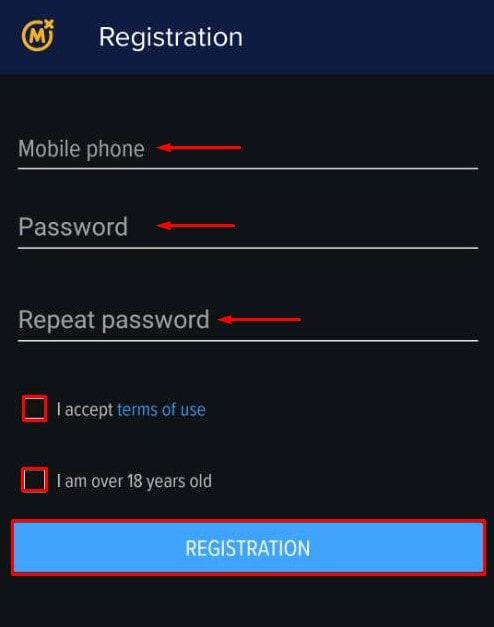 mozzartbet app registration