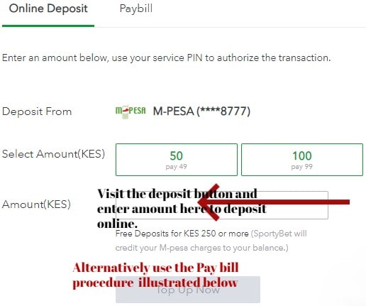 sportybet deposit