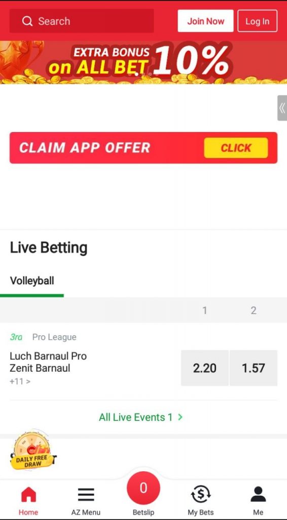 Eazibet mobile app download