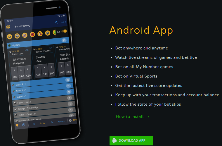 Mozzartbet Mobile Application 
