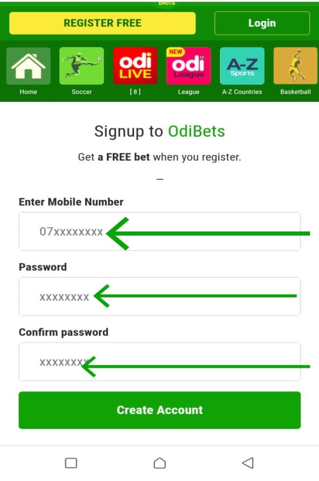 odibets registration