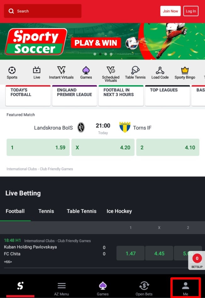 sportybet account