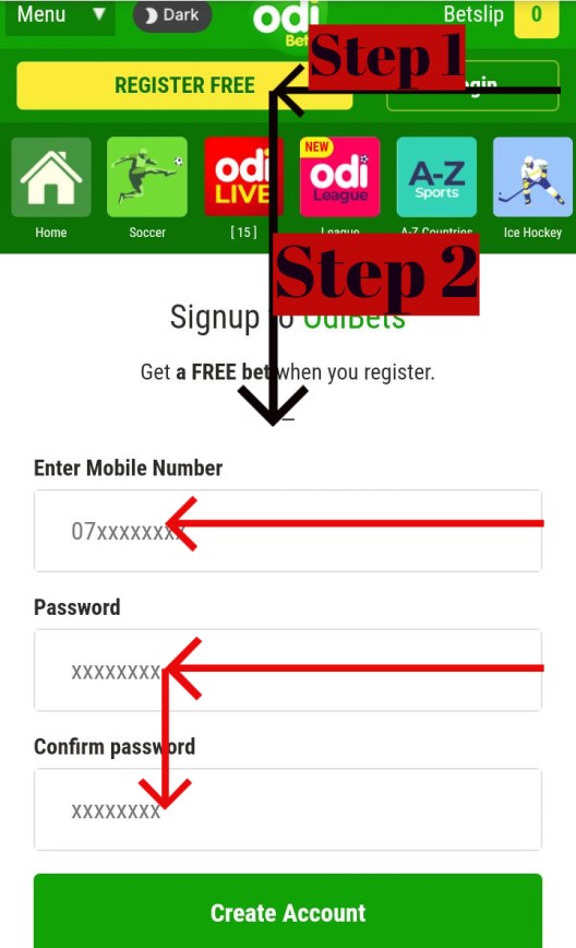 odibets registration