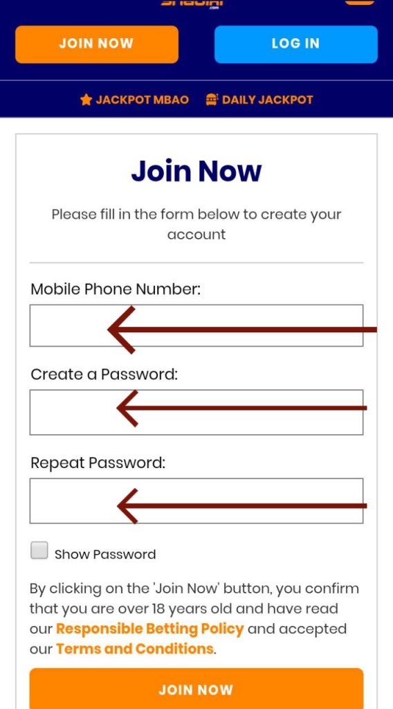 shabiki registration