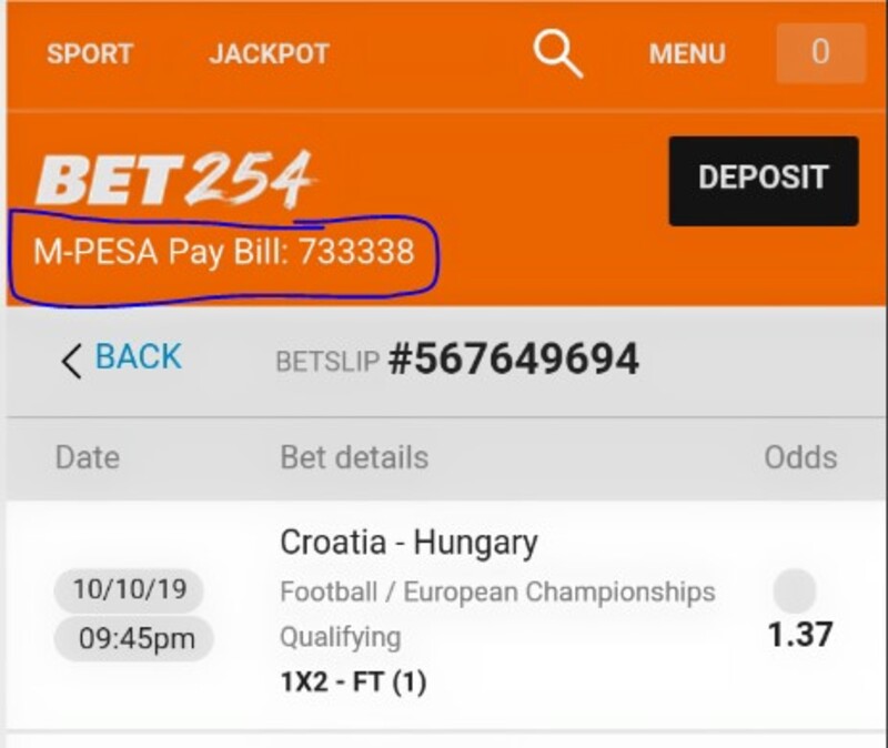 bet254 mpesa