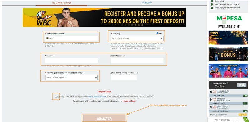 melbet register
