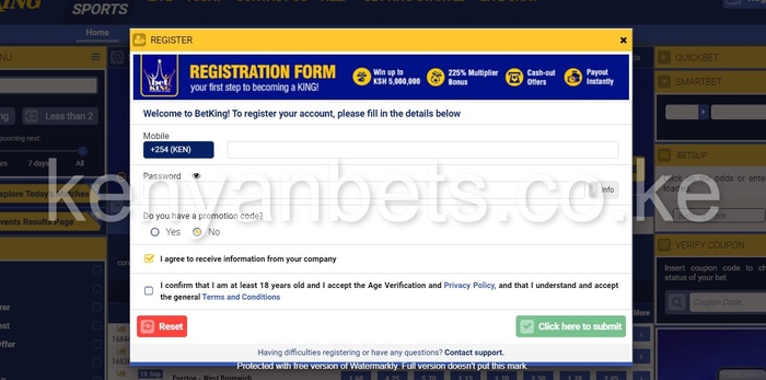 betking register